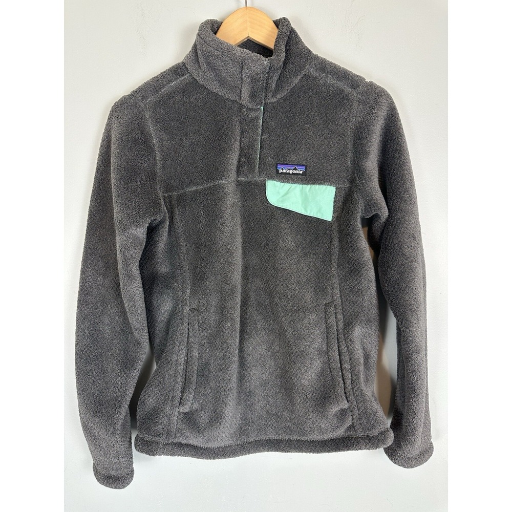 Patagonia Synchilla Fleece Snap-T Pullover Gray Pocket Womens Small Gorpcore